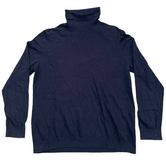 Black Tommy Hilfiger Turtle Neck Long Sleeve (L) - Picture 4 of 6